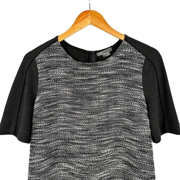 VINCE Boxy Textured Tweed & Wool Contrast Shirt - Picture 6 of 13